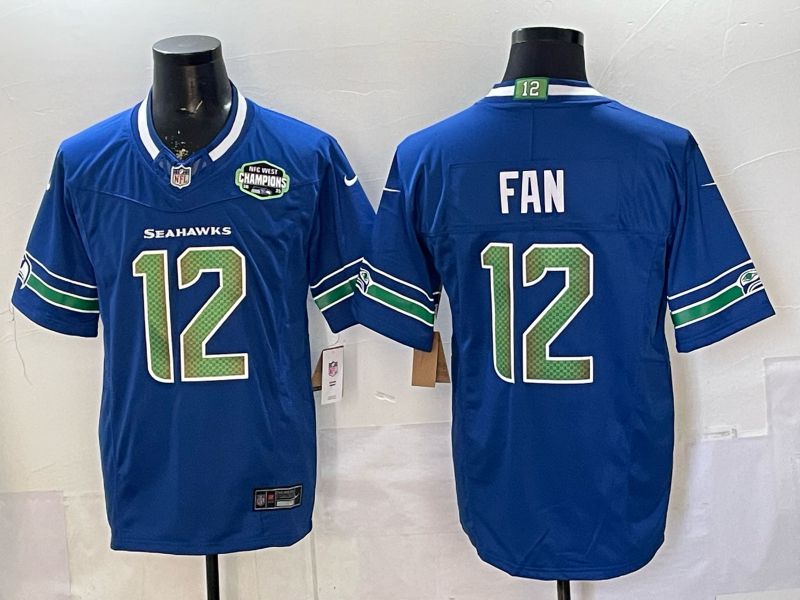 Men 2026 Seattle Seahawks #12 Fan Blue 6th generations Nike Limited NFL Jersey style 004